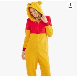Disney Winnie The Pooh Adult Onesie Costume Pajama Union Suit Size XS-S